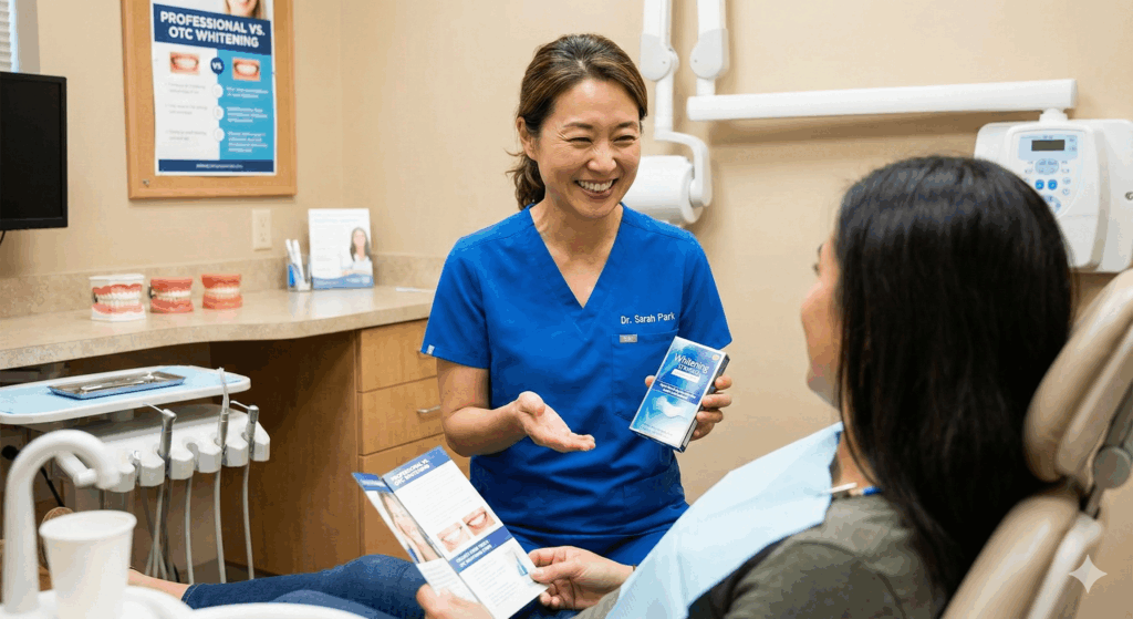 otc whitening vs professional